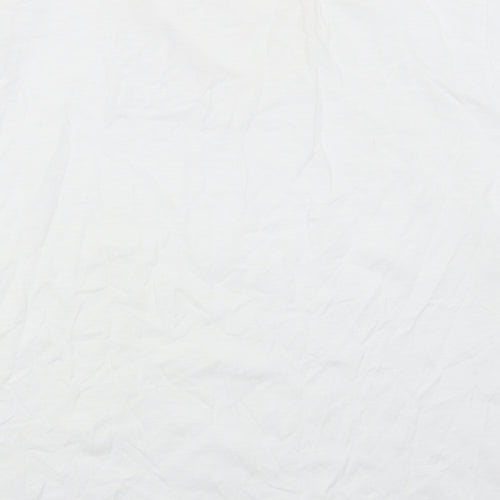 Marks and Spencer Womens White Cotton Basic T-Shirt Size 22 V-Neck