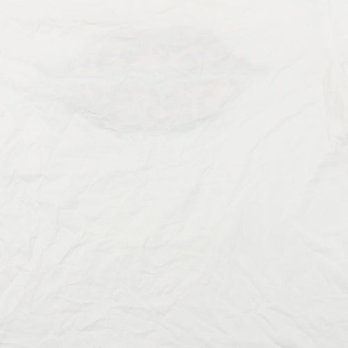 Papaya Womens White Cotton Basic T-Shirt Size 14 Round Neck
