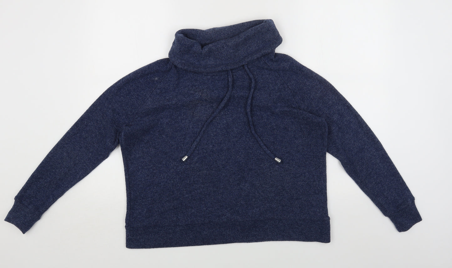 TU Womens Blue Roll Neck Polyester Pullover Jumper Size 8