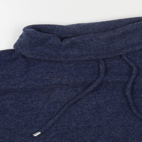 TU Womens Blue Roll Neck Polyester Pullover Jumper Size 8