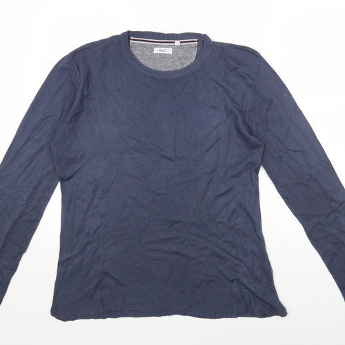 XACT Womens Blue Round Neck Acrylic Pullover Jumper Size M