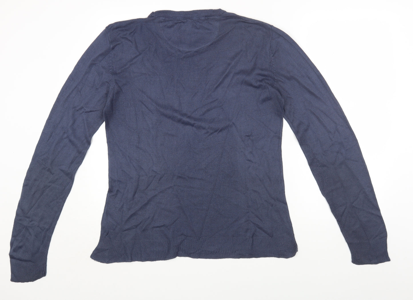 XACT Womens Blue Round Neck Acrylic Pullover Jumper Size M