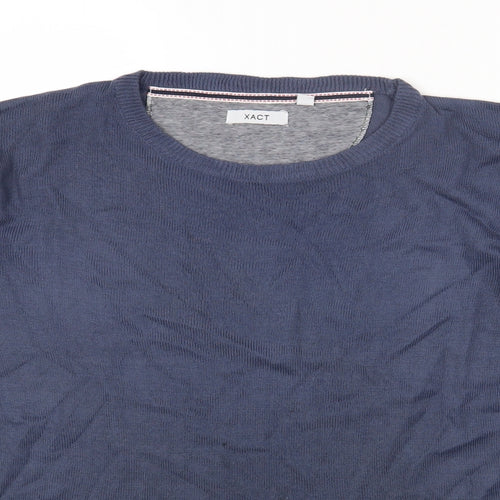 XACT Womens Blue Round Neck Acrylic Pullover Jumper Size M
