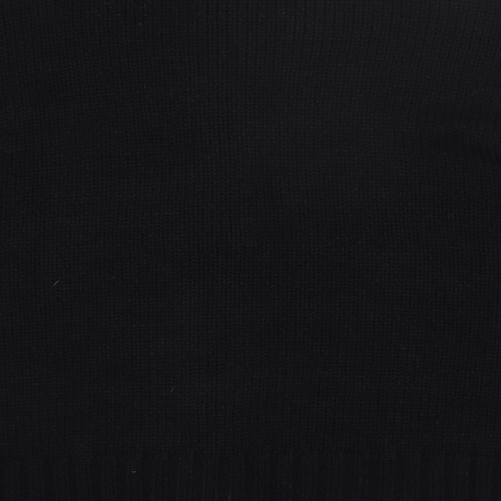 Classics Womens Black High Neck Acrylic Full Zip Jumper Size 28