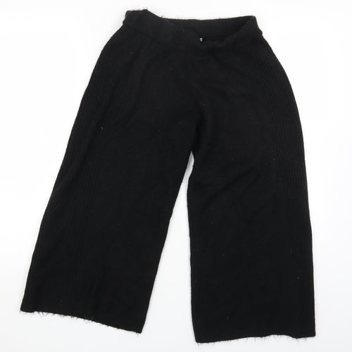 Michelle Keegan Womens Black Acrylic Jogger Trousers Size M L20 in Regular