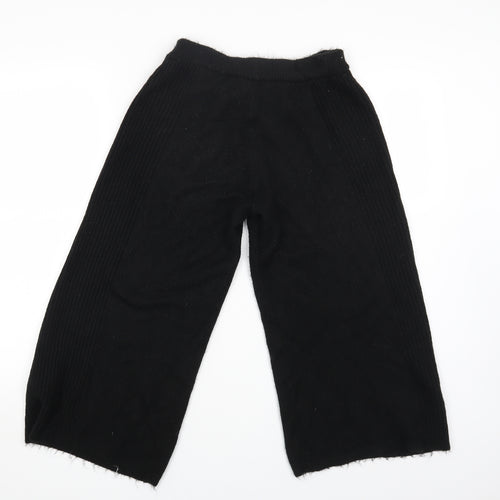 Michelle Keegan Womens Black Acrylic Jogger Trousers Size M L20 in Regular