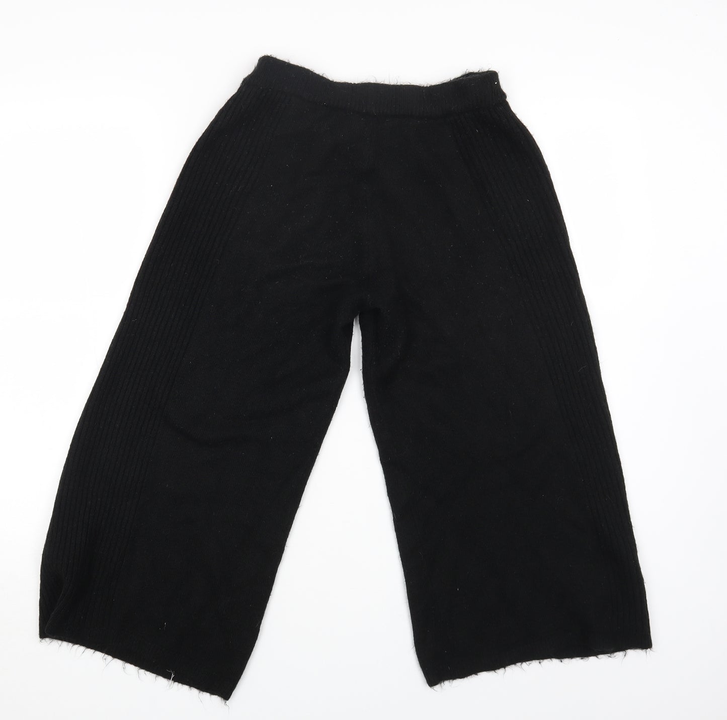 Michelle Keegan Womens Black Acrylic Jogger Trousers Size M L20 in Regular