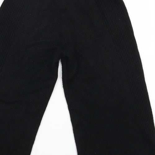 Michelle Keegan Womens Black Acrylic Jogger Trousers Size M L20 in Regular