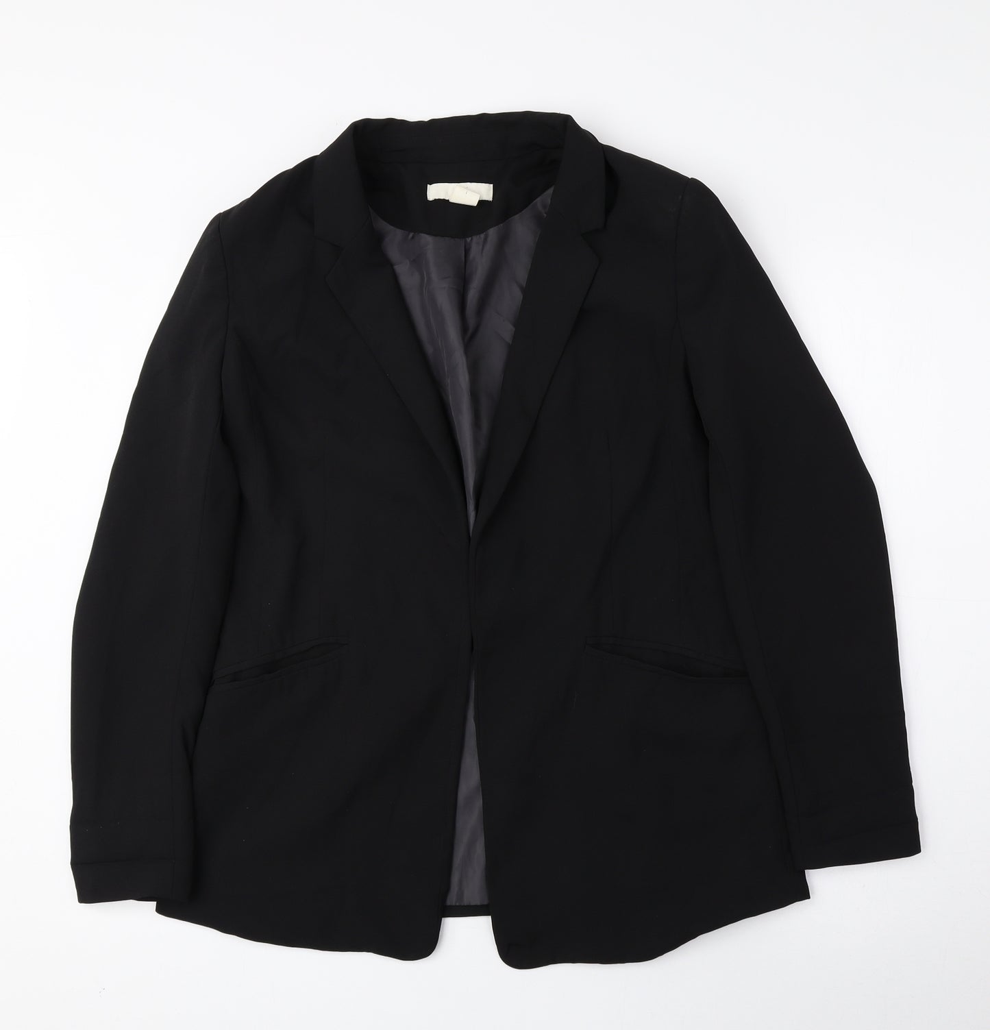 H&M Womens Black Jacket Blazer Size 12