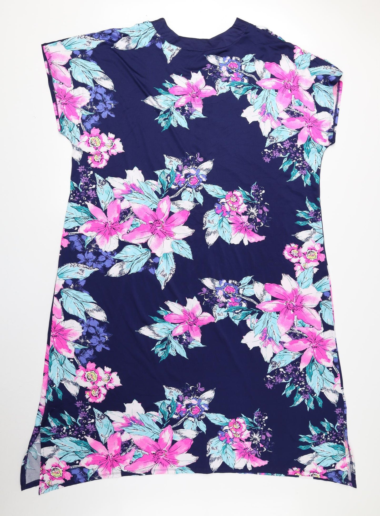 Carole Hochman Womens Multicoloured Floral Polyester A-Line Size XL V-Neck Pullover