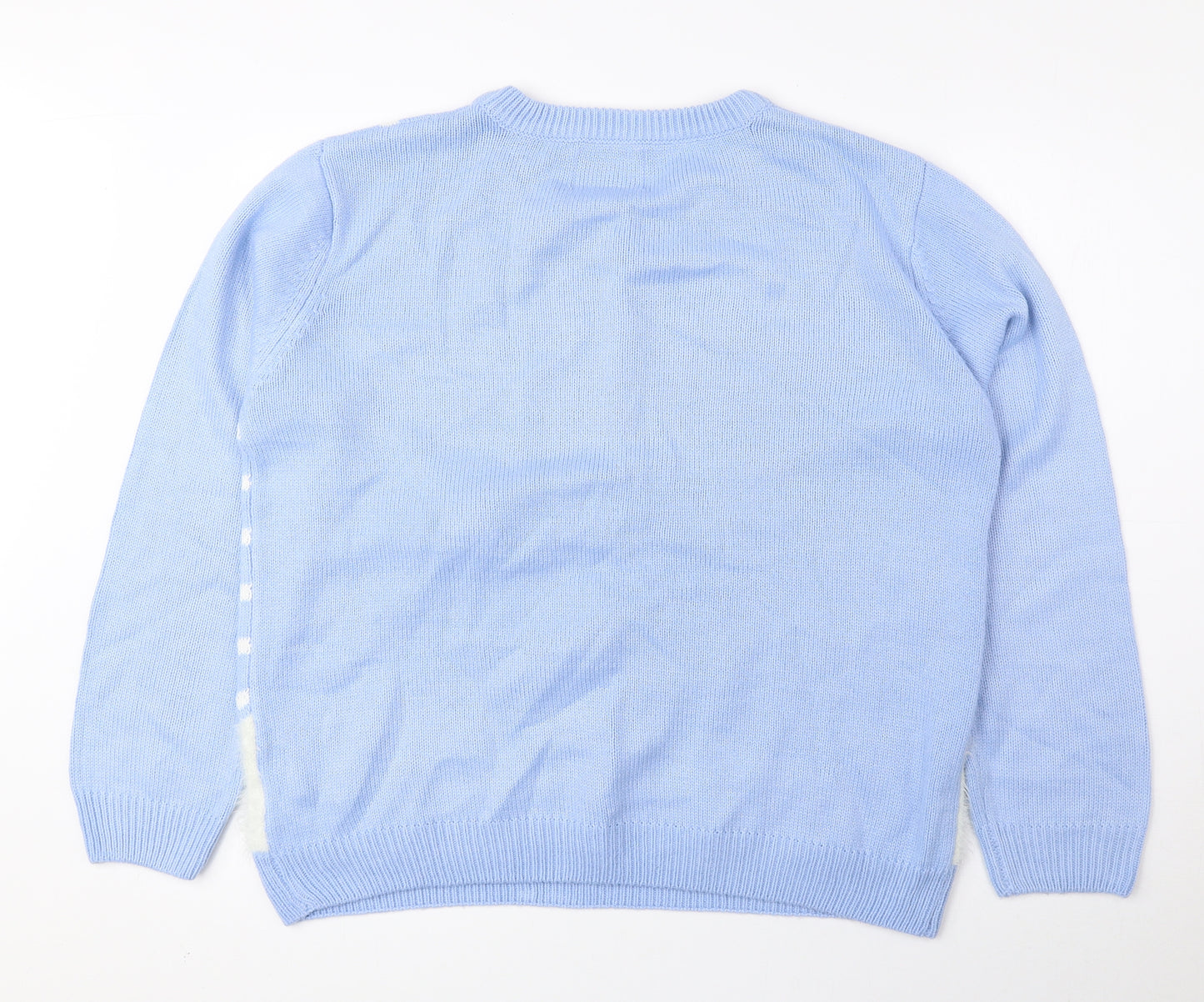 Atmosphere Mens Blue Round Neck Acrylic Pullover Jumper Size M - Penguin Christmas Jumper