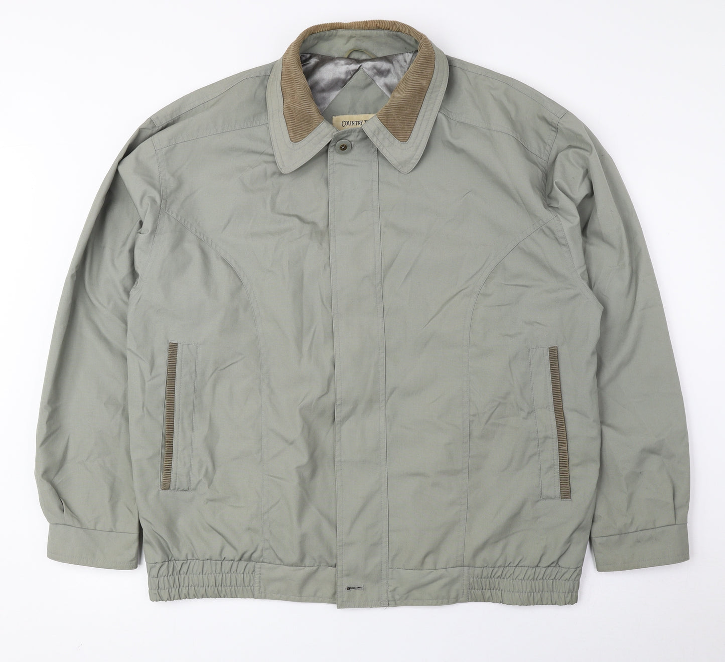 Country Trader Mens Green Bomber Jacket Jacket Size M Zip