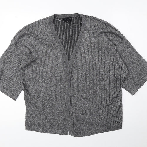 Atmosphere Womens Grey V-Neck Viscose Cardigan Jumper Size 16