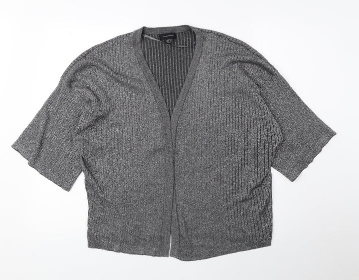 Atmosphere Womens Grey V-Neck Viscose Cardigan Jumper Size 16