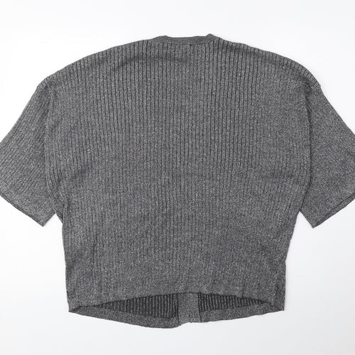 Atmosphere Womens Grey V-Neck Viscose Cardigan Jumper Size 16