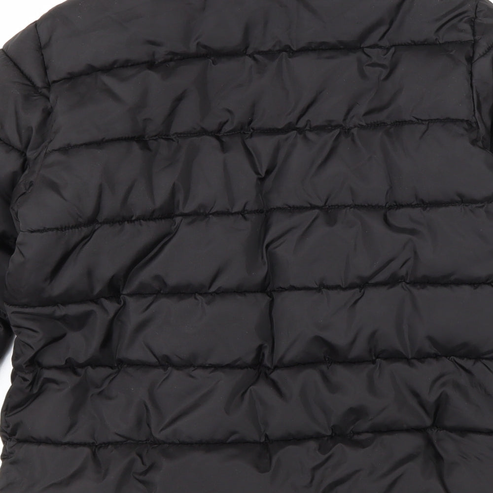 Zara Boys Black Puffer Jacket Coat Size 9-10 Years Zip