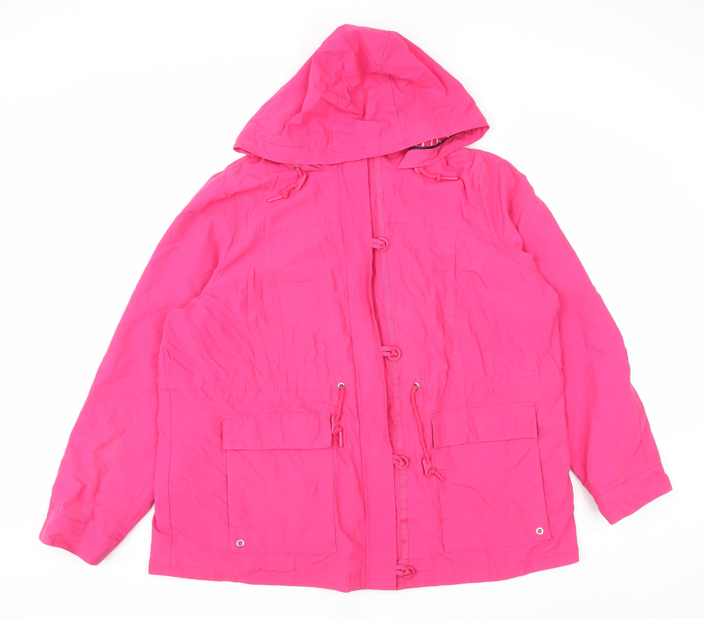 Marks and Spencer Womens Pink Rain Coat Coat Size 20 Zip