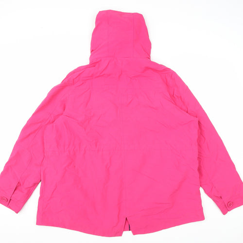 Marks and Spencer Womens Pink Rain Coat Coat Size 20 Zip