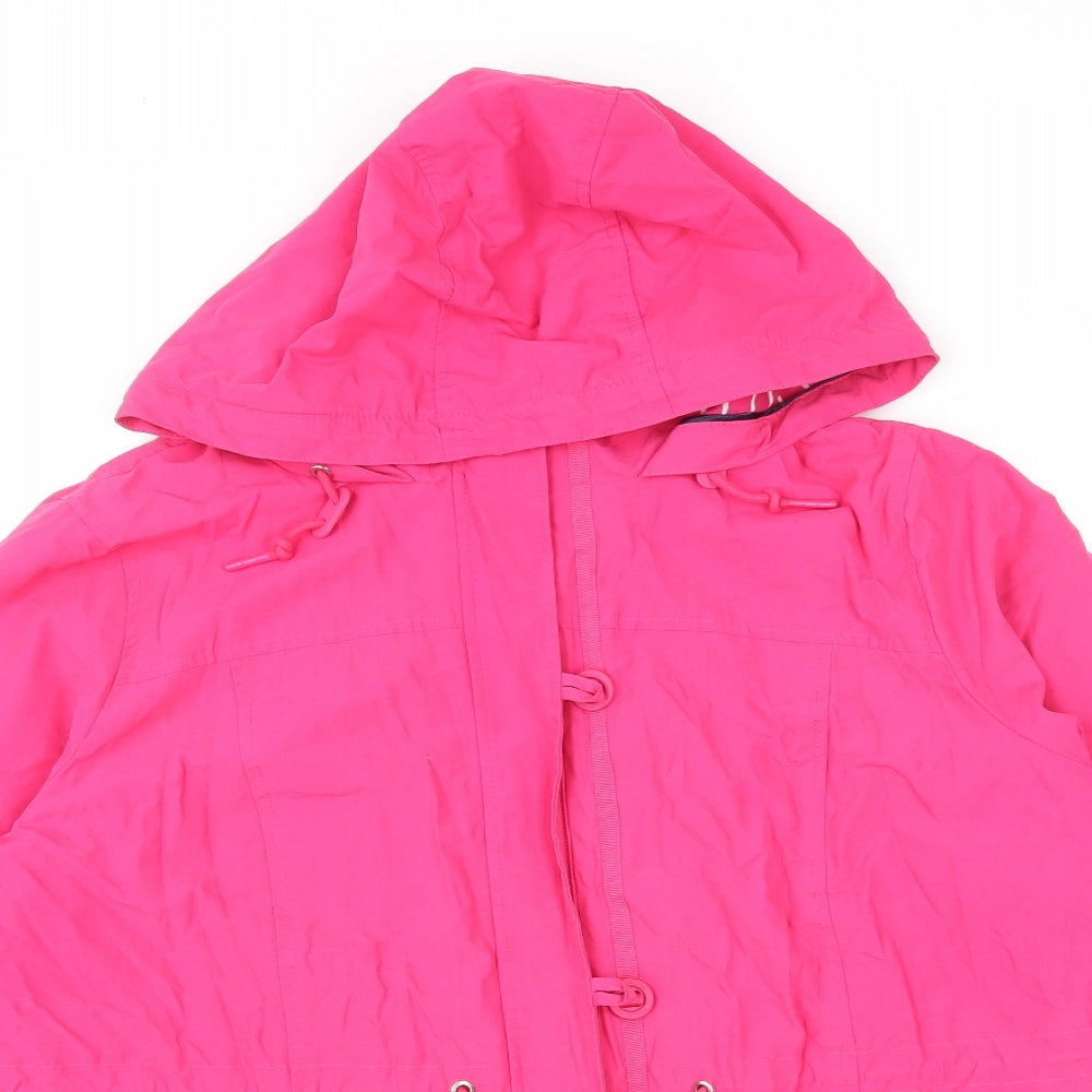 Marks and Spencer Womens Pink Rain Coat Coat Size 20 Zip
