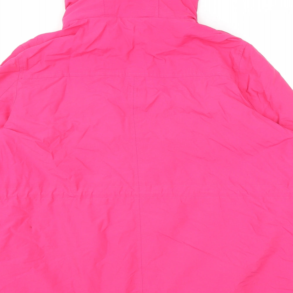 Marks and Spencer Womens Pink Rain Coat Coat Size 20 Zip