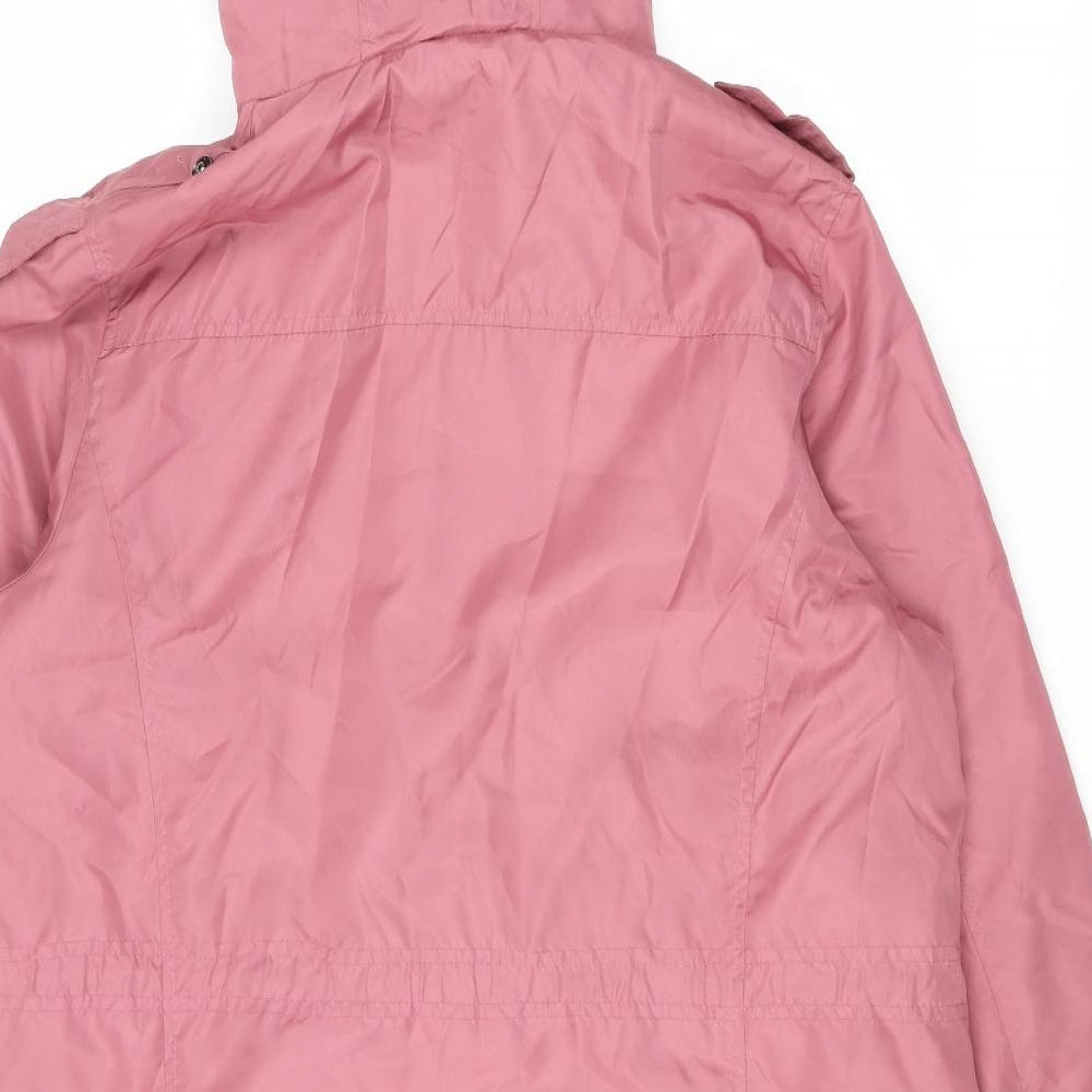 Preworn Womens Pink Parka Coat Size 18 Zip