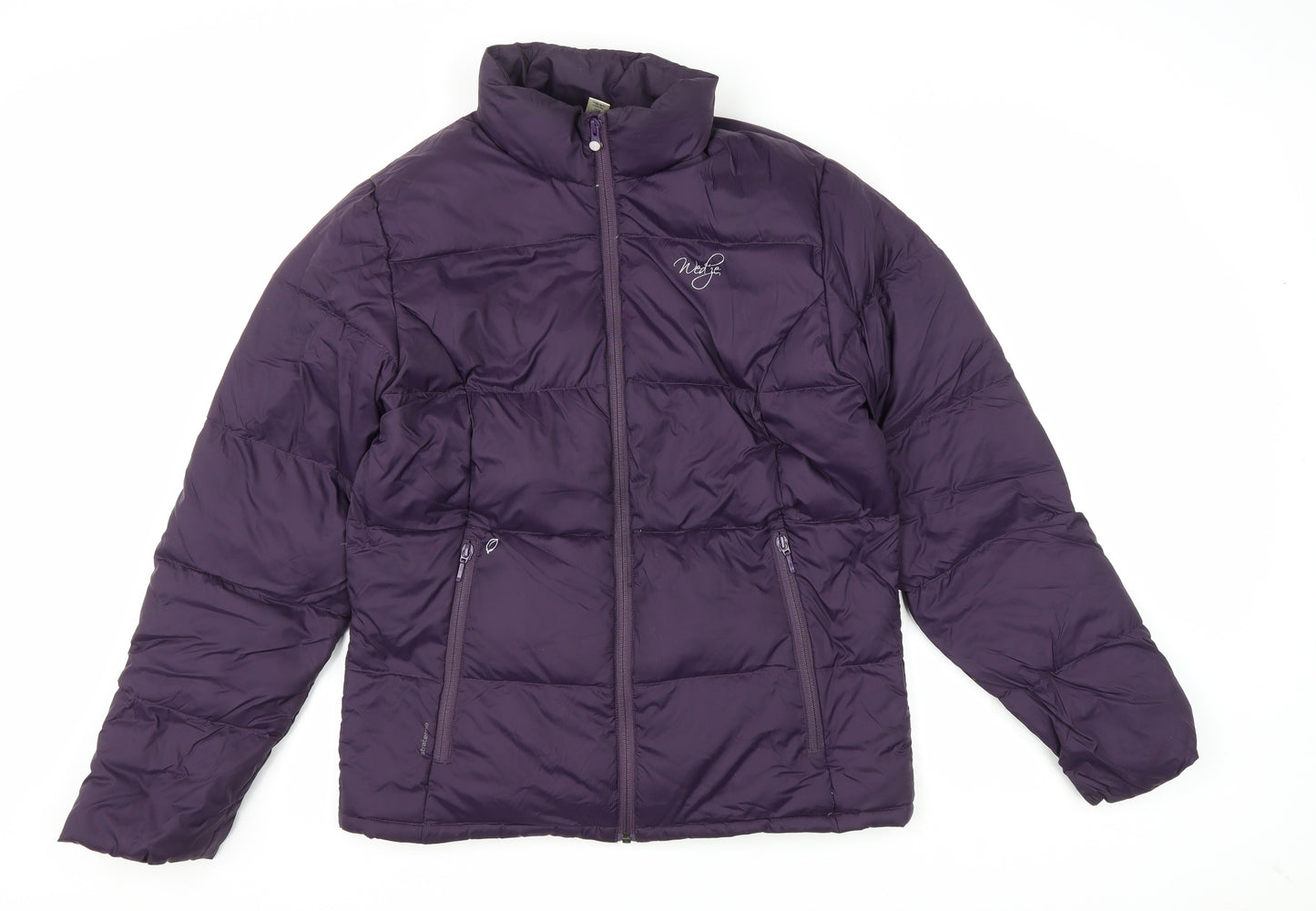 DECATHLON Womens Purple Quilted Coat Size 14 Zip
