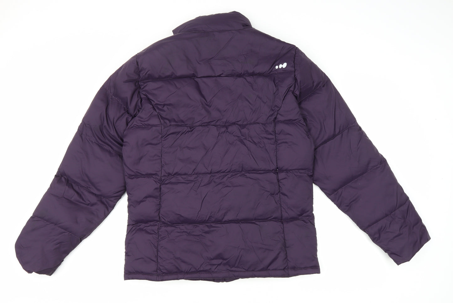 DECATHLON Womens Purple Quilted Coat Size 14 Zip