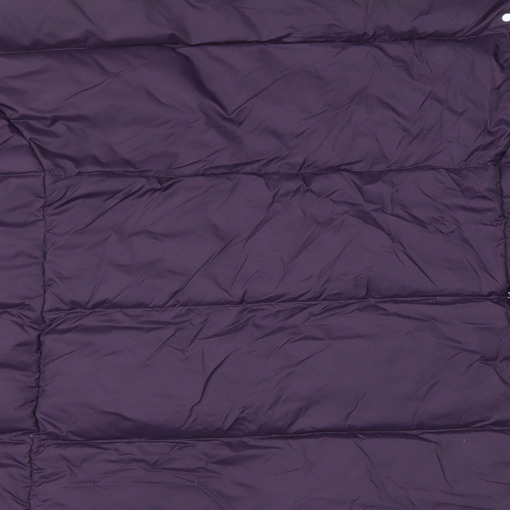 DECATHLON Womens Purple Quilted Coat Size 14 Zip