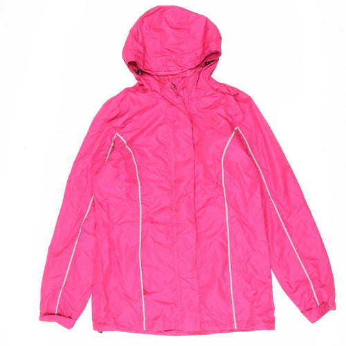 Crane Womens Pink Windbreaker Coat Size 8 Zip