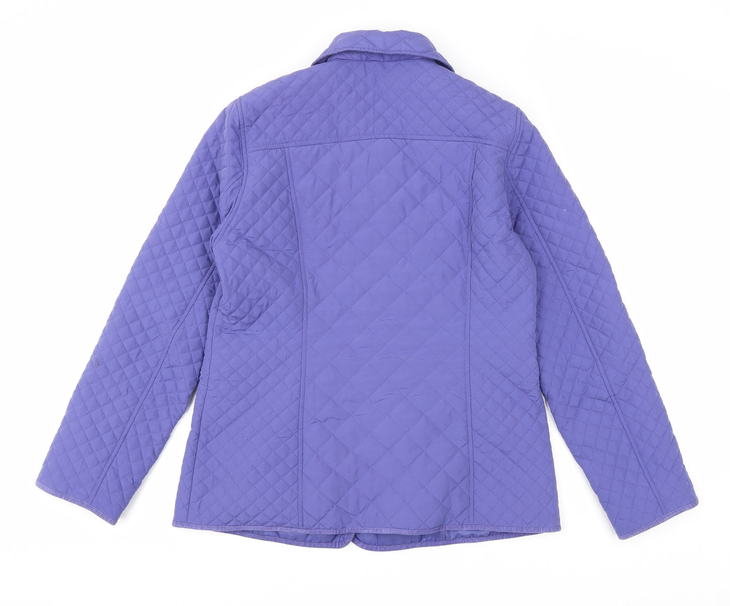 Marks and Spencer Womens Purple Jacket Coat Size 8 Snap