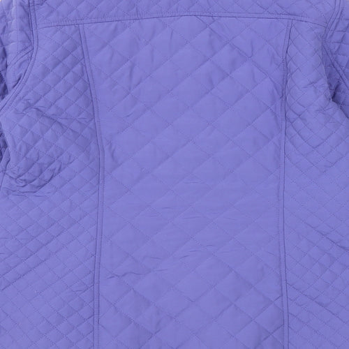 Marks and Spencer Womens Purple Jacket Coat Size 8 Snap