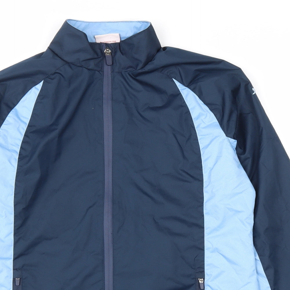 Slazenger Womens Blue Windbreaker Coat Size 10 Zip