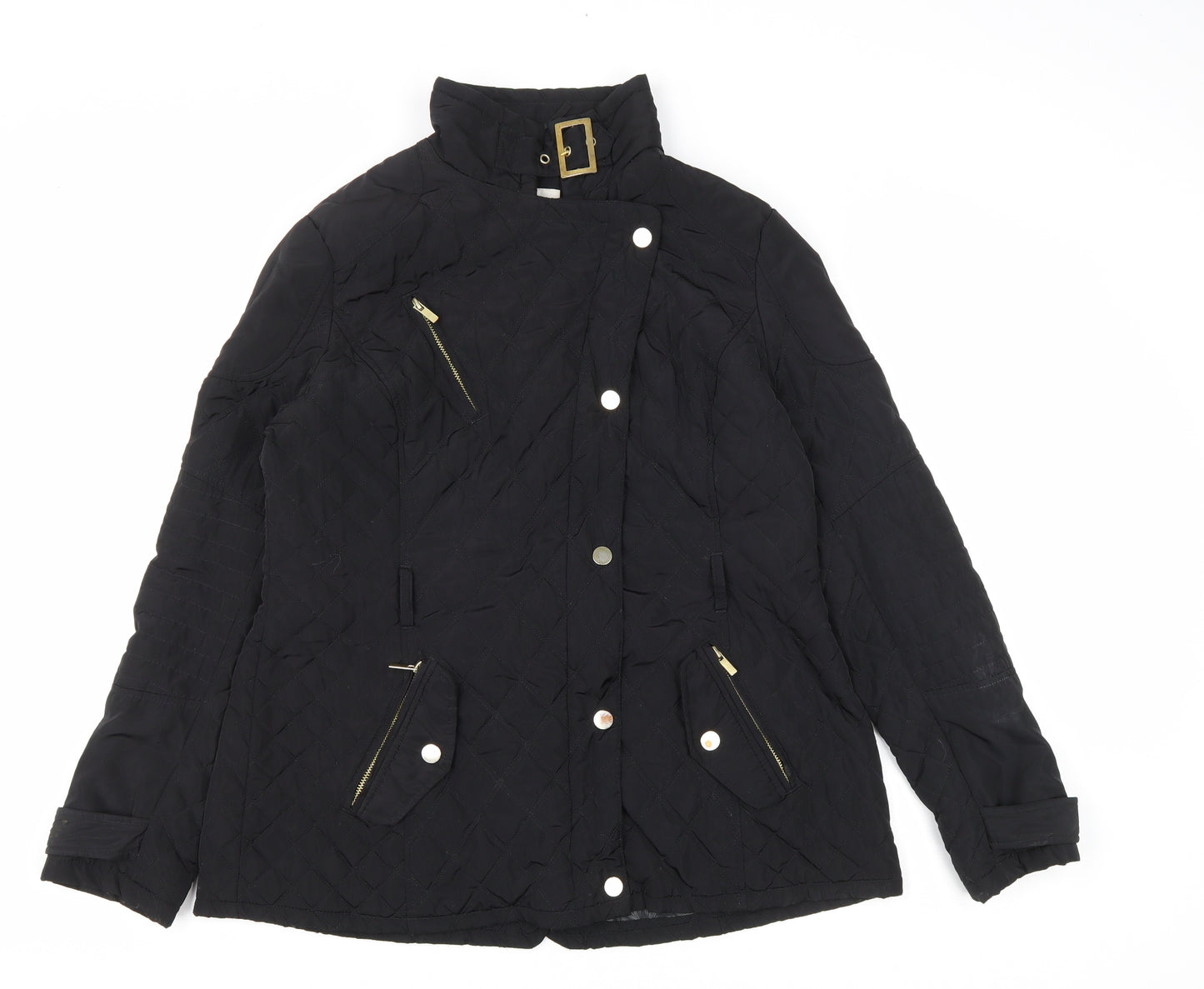 NEXT Womens Black Jacket Coat Size 16 Zip