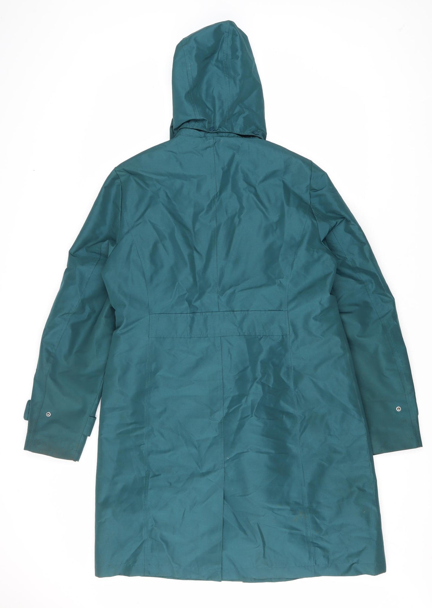 Lands' End Womens Green Rain Coat Coat Size L Snap