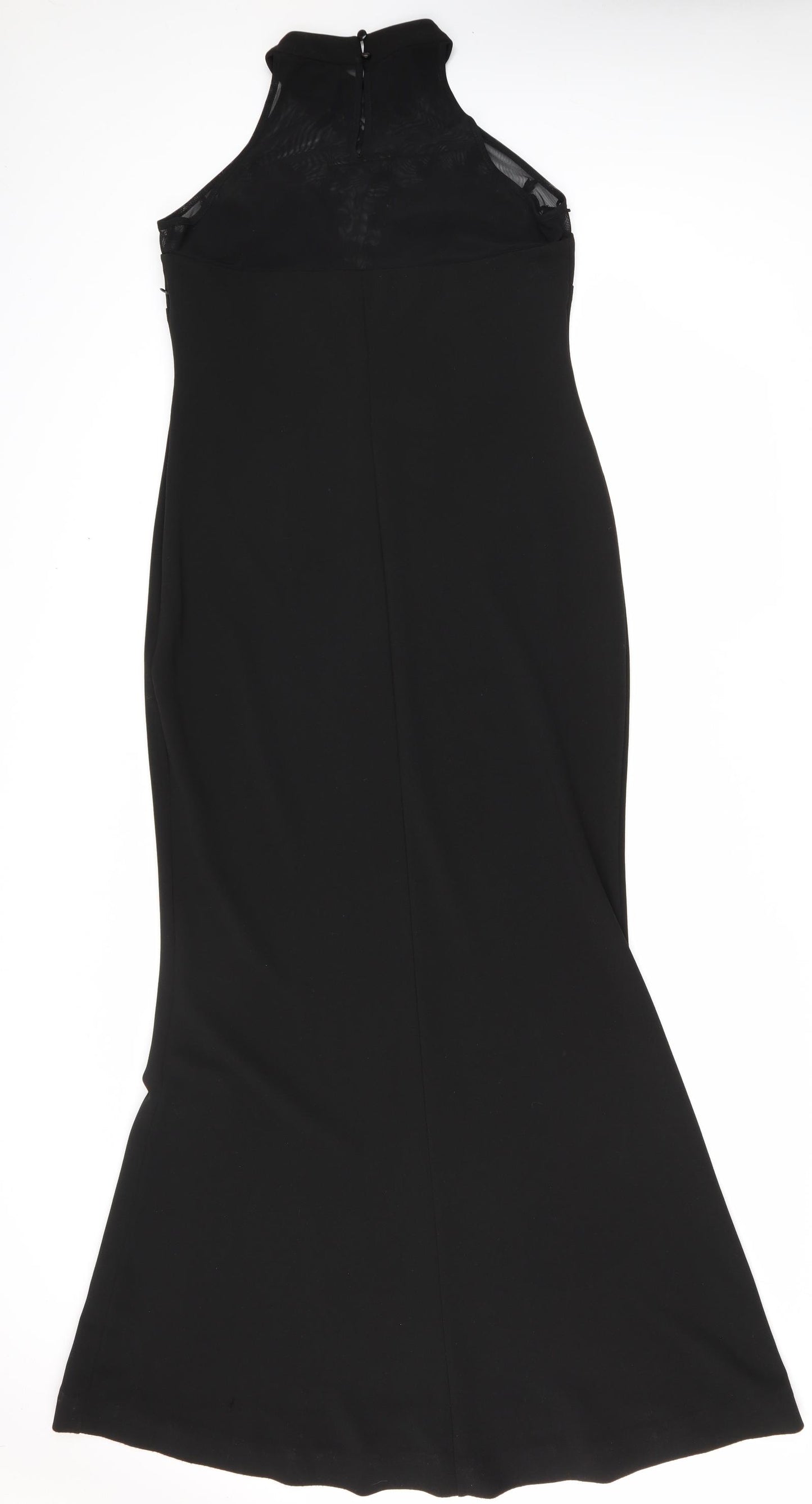 Jessica Wright Womens Black Polyester Mermaid Size 16 High Neck Zip - Mesh and Lace detail