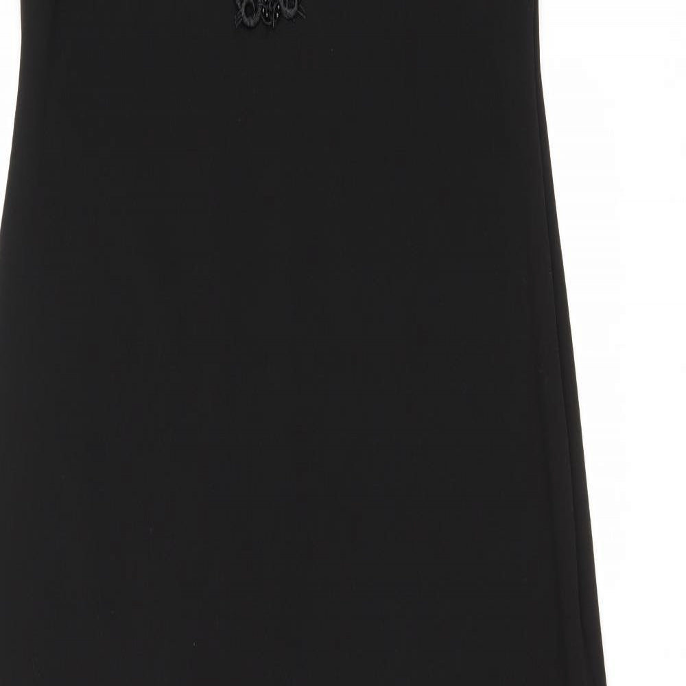 Jessica Wright Womens Black Polyester Mermaid Size 16 High Neck Zip - Mesh and Lace detail