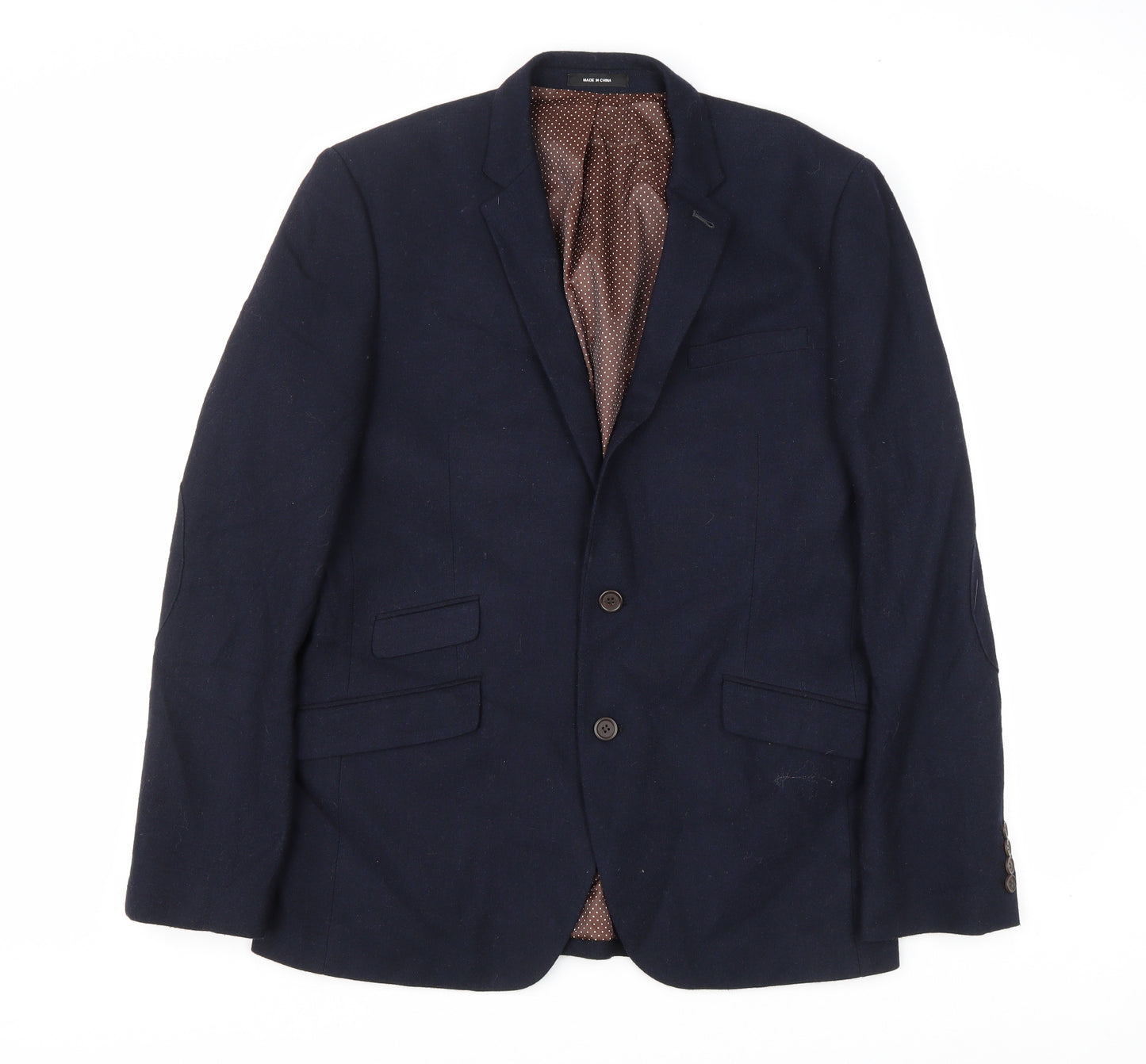 Cedar Wood State Mens Blue Wool Jacket Blazer Size M