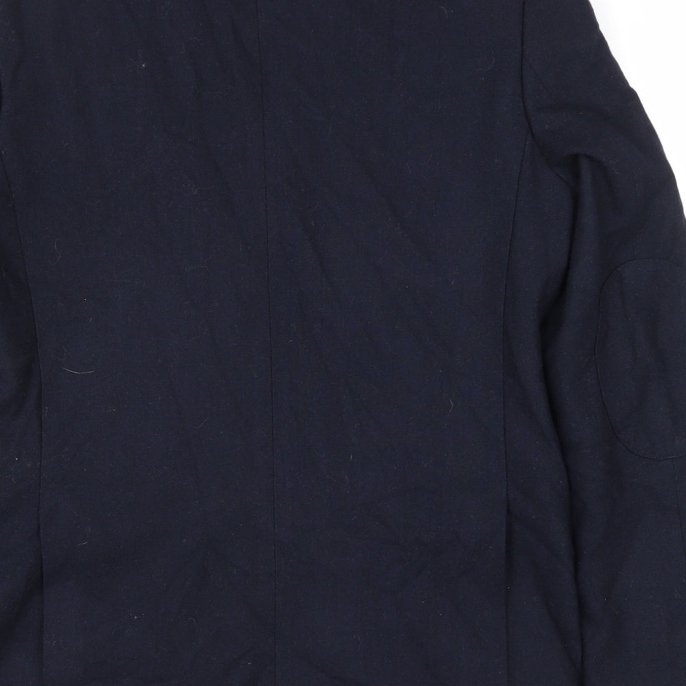 Cedar Wood State Mens Blue Wool Jacket Blazer Size M