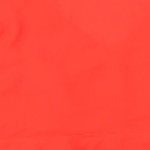 Boohoo Womens Red Polyester Cropped Blouse Size 18 V-Neck