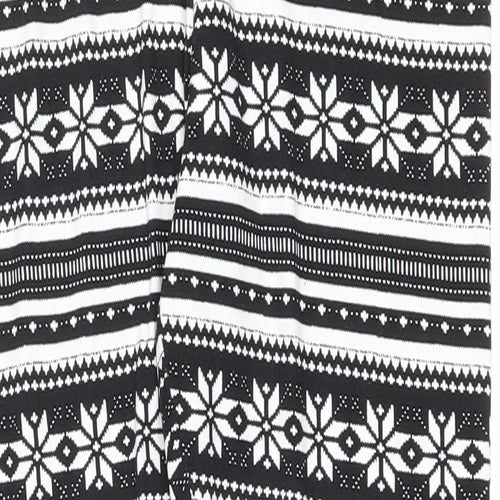 Marks and Spencer Womens White Fair Isle Polyester Jegging Leggings Size 14 L28 in