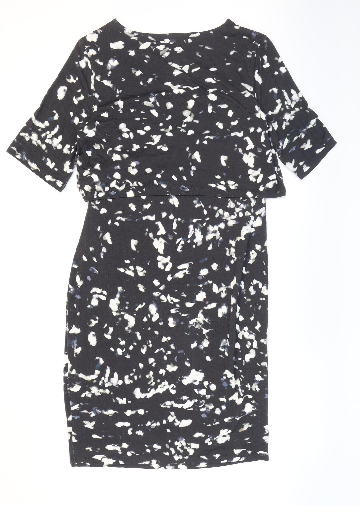 Phase Eight Womens Multicoloured Polka Dot Viscose A-Line Size 14 Round Neck Pullover