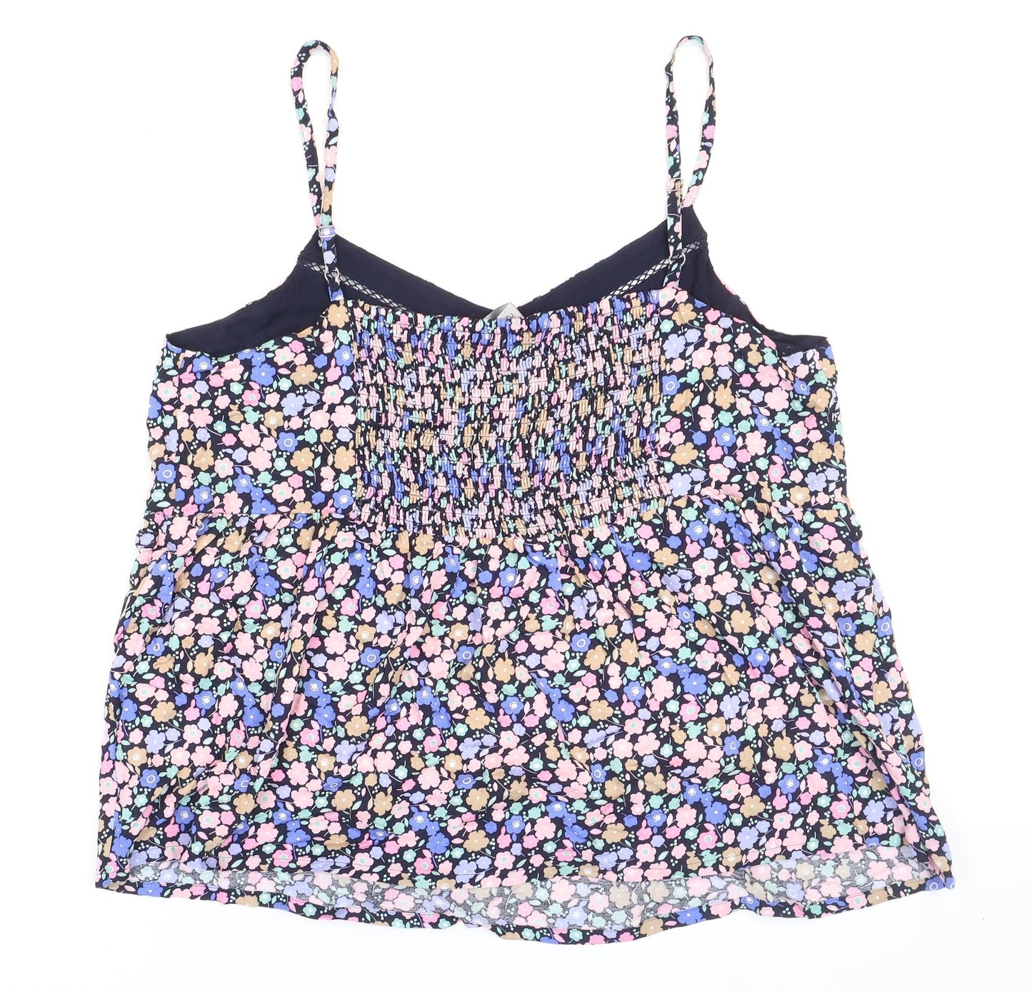 Marks and Spencer Womens Multicoloured Floral Viscose Camisole Blouse Size 18 V-Neck
