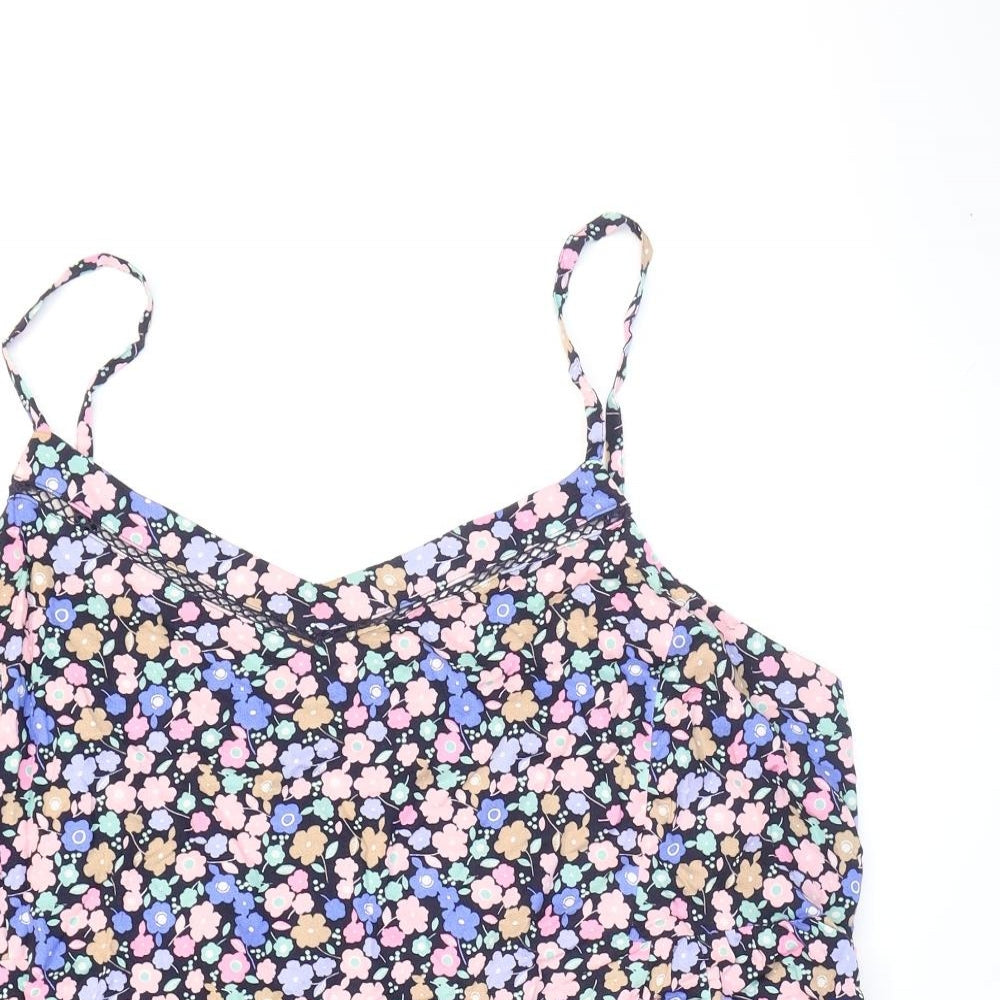 Marks and Spencer Womens Multicoloured Floral Viscose Camisole Blouse Size 18 V-Neck