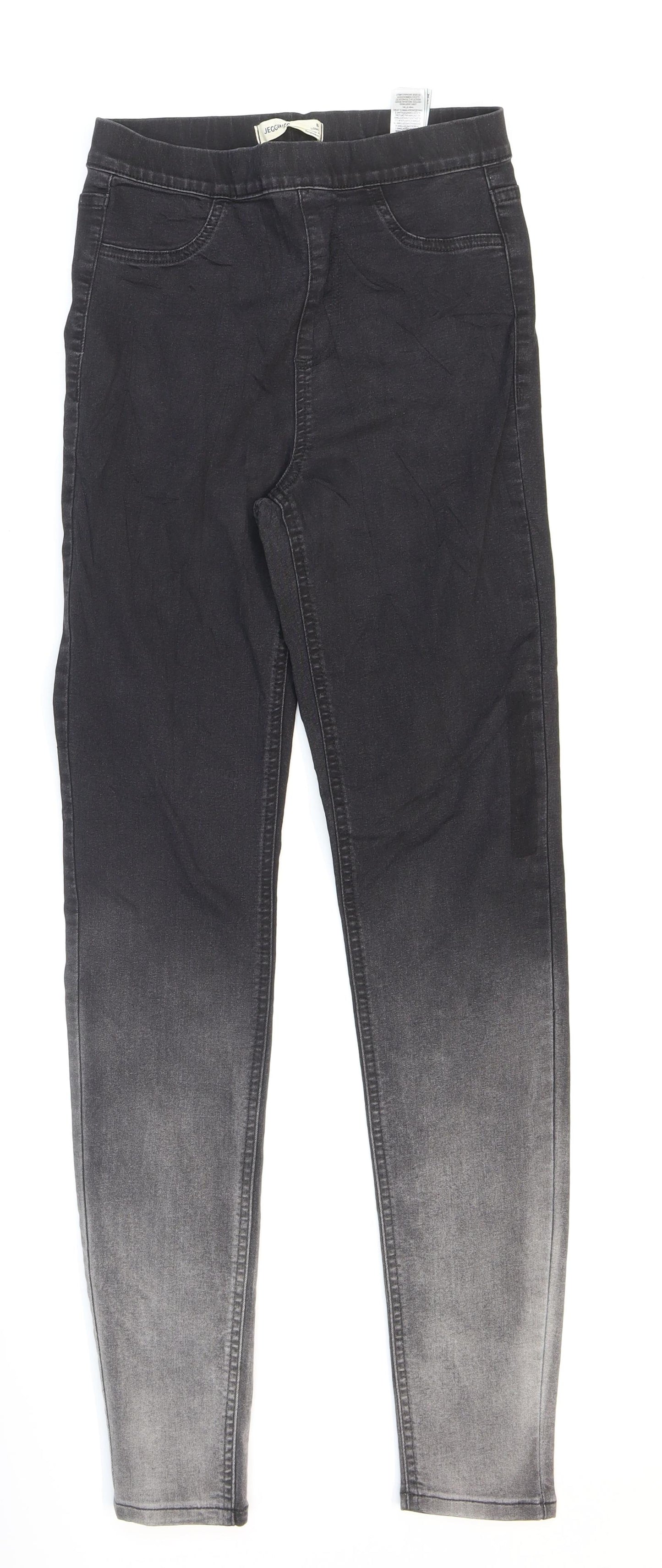 Marks and Spencer Womens Black Cotton Jegging Jeans Size 8 L29 in Regular - Long length