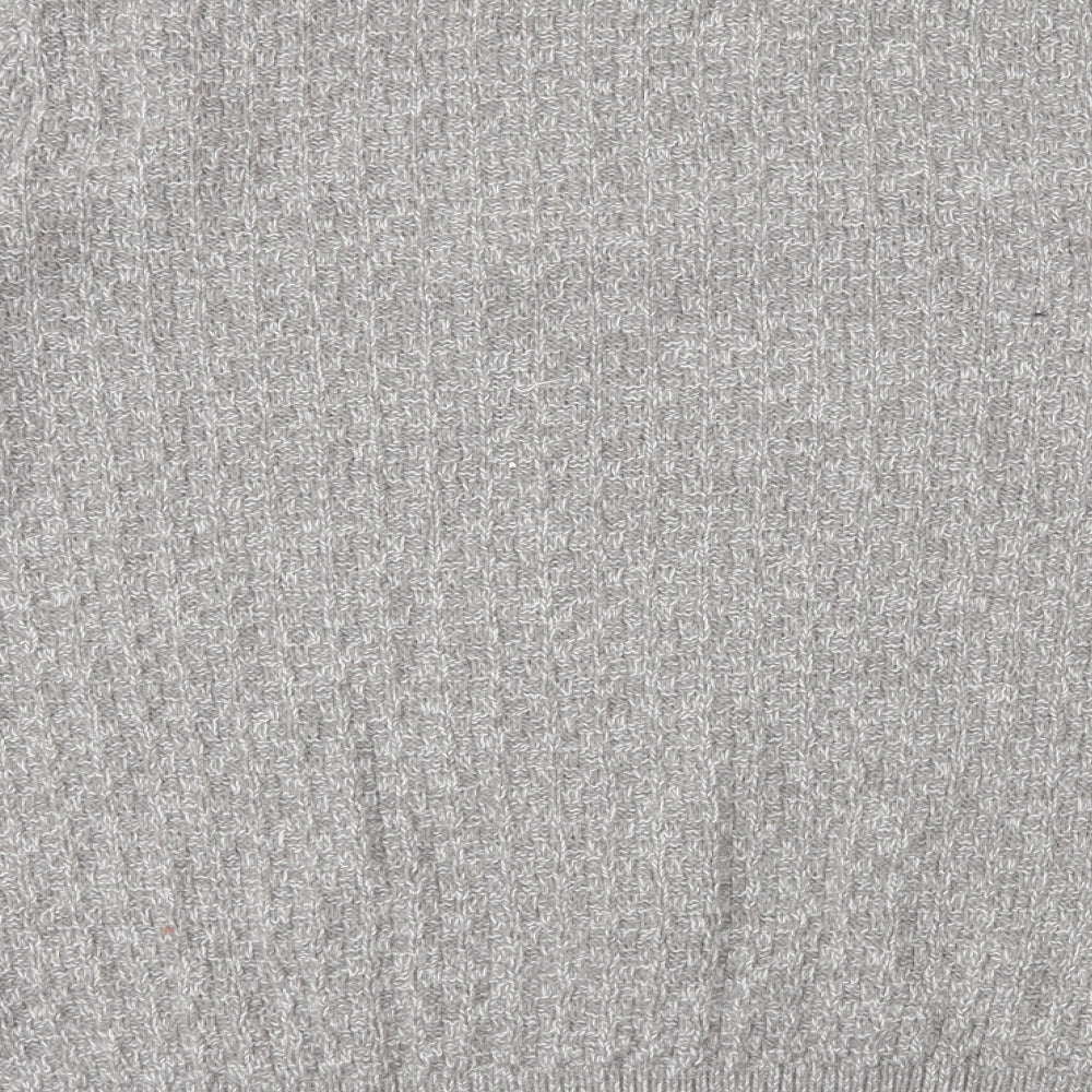 Red Herring Mens Grey Crew Neck Acrylic Pullover Jumper Size S