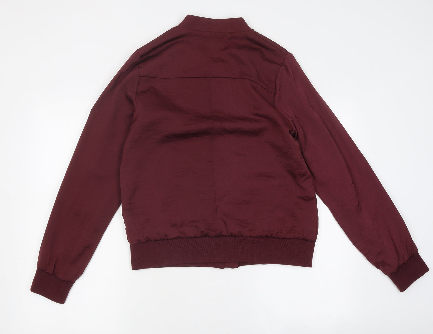 New Look Womens Red Bomber Jacket Jacket Size 10 Zip