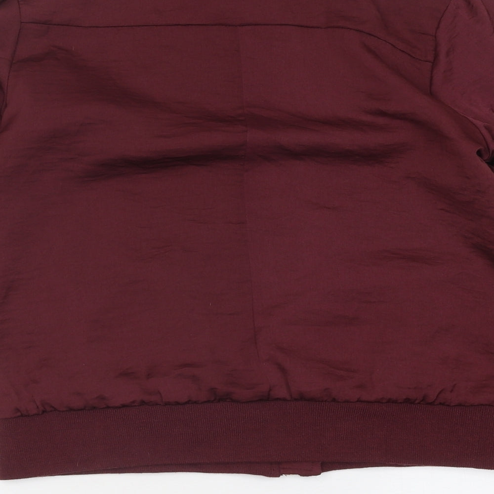 New Look Womens Red Bomber Jacket Jacket Size 10 Zip
