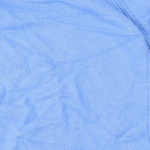 Marks and Spencer Womens Blue Round Neck Polyester Pullover Jumper Size S