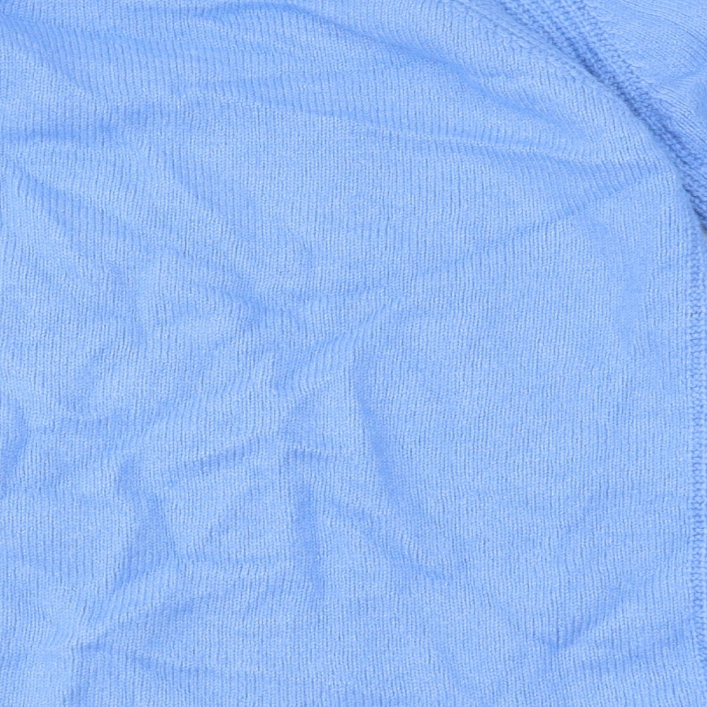 Marks and Spencer Womens Blue Round Neck Polyester Pullover Jumper Size S