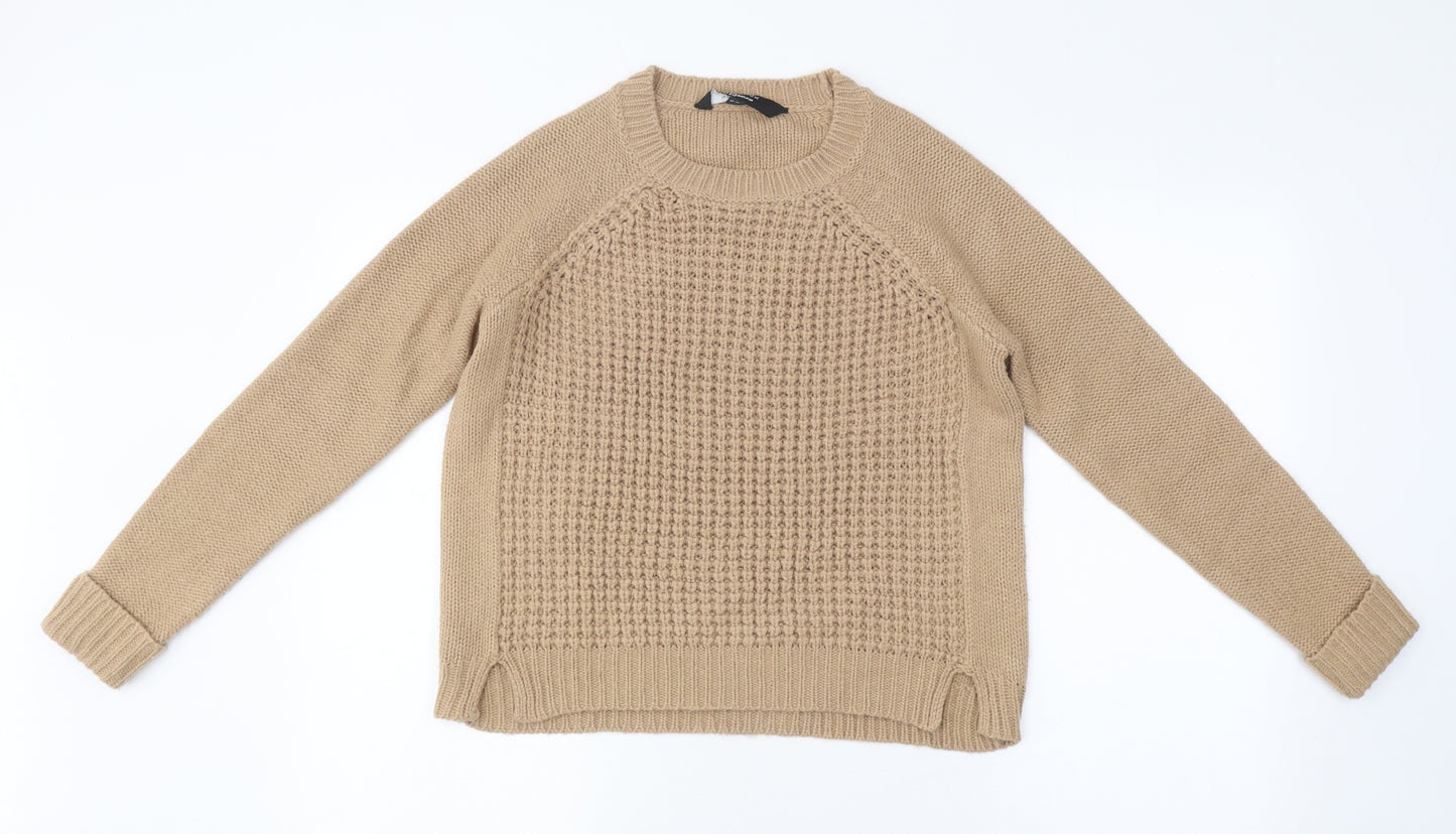 New Look Girls Beige Round Neck Polyester Pullover Jumper Size 12-13 Years Pullover